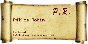Pécs Robin névjegykártya
